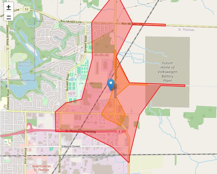 catchment area map generator