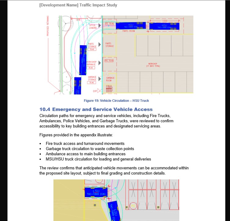 Traffic Impact Study Template
