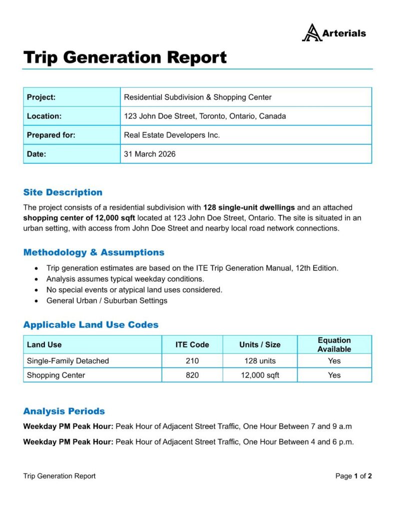 Trip Generation Service