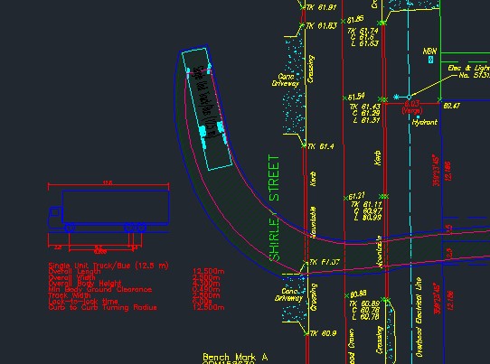 swept path analysis arterials